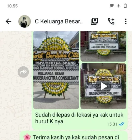 Pengiriman Papan Bunga Duka Kelapa Gading Timur