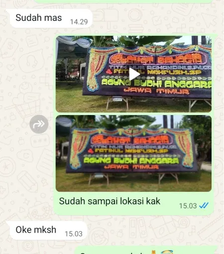Pengiriman Papan Bunga Kelapa Gading Timur